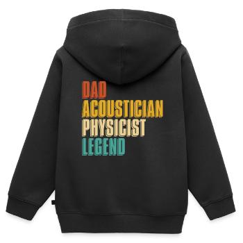 Physicien physicien - Sweat Premium à capuche zippé enfant bio - noir - Dos - AI Model Kid Male (0cm)