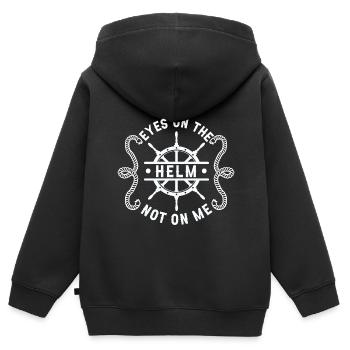 Seglen Segelboot Segler - Kinder Premium Organic Zip Hoodie - Schwarz - Hinten - AI Model Kid Male (0cm)