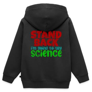 Prenez du recul Je vais essayer Science 3 - Sweat Premium à capuche zippé enfant bio - noir - Dos - AI Model Kid Male (0cm)