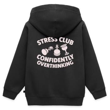 Club du stress, Penser trop en toute confiance 4 - Sweat Premium à capuche zippé enfant bio - noir - Dos - AI Model Kid Male (0cm)
