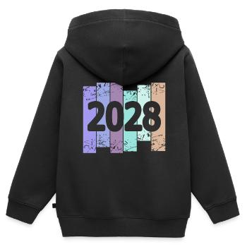 Goths 2028 - Sweat Premium à capuche zippé enfant bio - noir - Dos - AI Model Kid Male (0cm)