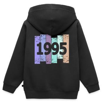 Goths 1995 - Sweat Premium à capuche zippé enfant bio - noir - Dos - AI Model Kid Male (0cm)