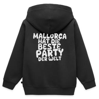 Mallorca als Urlaubsland - Kinder Premium Organic Zip Hoodie - Schwarz - Hinten - AI Model Kid Male (0cm)