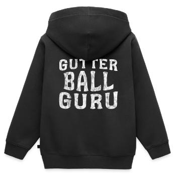 Gutter Ball Guru 5 - Kinder Premium Organic Zip Hoodie - Schwarz - Hinten - AI Model Kid Male (0cm)