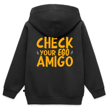Vérifiez votre Ego Amigo 2 - Sweat Premium à capuche zippé enfant bio - noir - Dos - AI Model Kid Male (0cm)