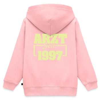 Ärztin 1997 - Kinder Premium Organic Zip Hoodie - Rosa - Hinten - AI Model Kid Female (0cm)