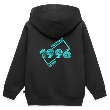1996 - Sweat Premium à capuche zippé enfant bio - noir - Dos - AI Model Kid Male (0cm)