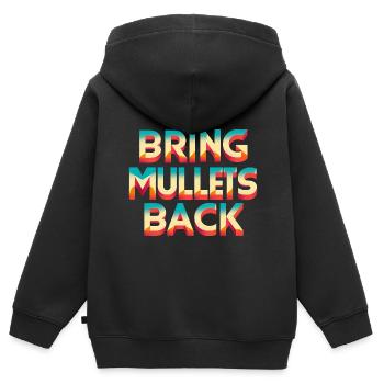 Ramenez des mulets 7 - Sweat Premium à capuche zippé enfant bio - noir - Dos - AI Model Kid Male (0cm)