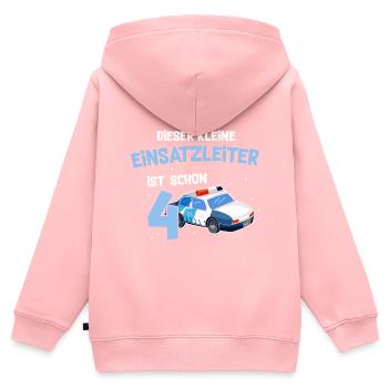 4 Birthday Police 4 Year Old - Kids Premium Organic Zip-up Hoodie - rose - Back - AI Model Kid Female (0cm)