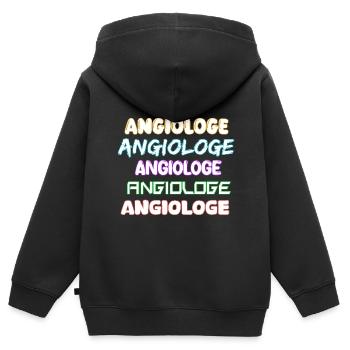 Angiologe als Job - Kinder Premium Organic Zip Hoodie - Schwarz - Hinten - AI Model Kid Male (0cm)