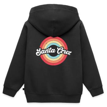 Santa Cruz Vintage Regenbogen - Kinder Premium Organic Zip Hoodie - Schwarz - Hinten - AI Model Kid Male (0cm)