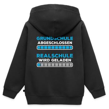 Grundschulabschluss Realschule Einschulung 5Klasse - Kinder Premium Organic Zip Hoodie - Schwarz - Hinten - AI Model Kid Male (0cm)