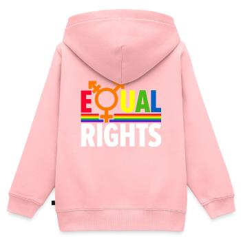 Equal Rights Gay Pride Rainbow Bisexual Love Lgbtq - Kinder Premium Organic Zip Hoodie - Rosa - Hinten - AI Model Kid Female (0cm)