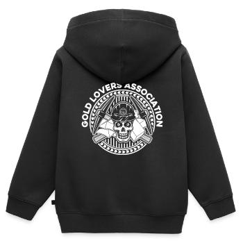 Gold Mining Gold Mine - Kids Premium Organic Zip-up Hoodie - black - Back - AI Model Kid Male (0cm)