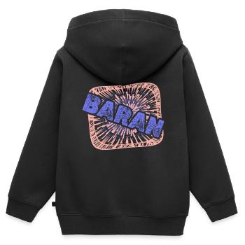 Cadeau pour Baran - Sweat Premium à capuche zippé enfant bio - noir - Dos - AI Model Kid Male (0cm)
