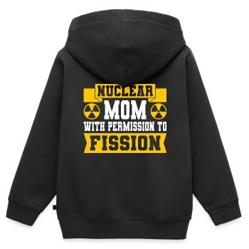 Nuclear Engineer Nuclear Technology Nuclear Energy Mom - Kids Premium Organic Zip-up Hoodie - black - Back - AI Model Kid Male (0cm)