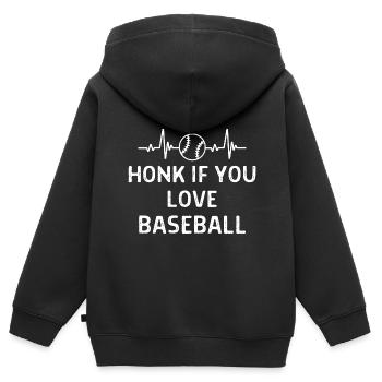 Baseball Spieler Baseball Sprüche Geschenk - Kinder Premium Organic Zip Hoodie - Schwarz - Hinten - AI Model Kid Male (0cm)