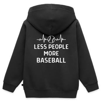 Baseball Spieler Baseball Sprüche Geschenk - Kinder Premium Organic Zip Hoodie - Schwarz - Hinten - AI Model Kid Male (0cm)