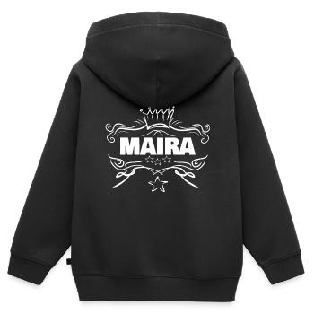 Stéphanie - Sweat Premium à capuche zippé enfant bio - noir - Dos - AI Model Kid Male (0cm)