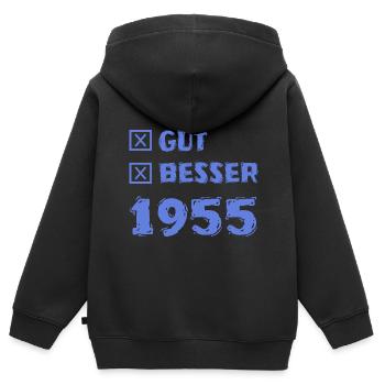 Mieux 1955 - Sweat Premium à capuche zippé enfant bio - noir - Dos - AI Model Kid Male (0cm)
