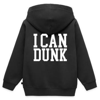 Je peux dunker - Sweat Premium à capuche zippé enfant bio - noir - Dos - AI Model Kid Male (0cm)