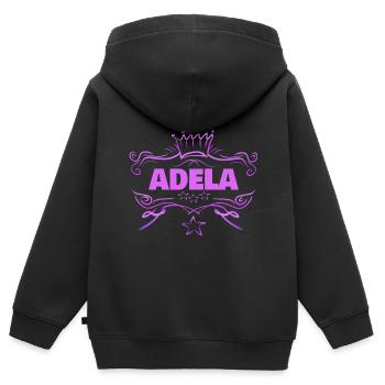 Adela als Baby - Kinder Premium Organic Zip Hoodie - Schwarz - Hinten - AI Model Kid Male (0cm)