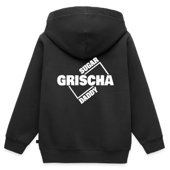 Grischa - Kids Premium Organic Zip-up Hoodie - black - Back - AI Model Kid Male (0cm)