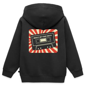Das Beste von 80er Jahren. Geboren in 80er Jahre. - Kinder Premium Organic Zip Hoodie - Schwarz - Hinten - AI Model Kid Male (0cm)