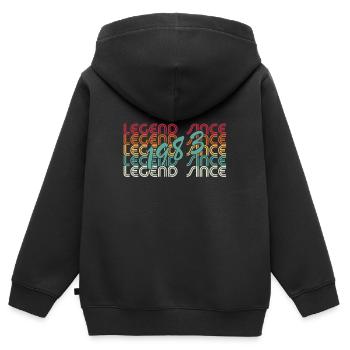legend since 1983 awsome since 1983 - Kinder Premium Organic Zip Hoodie - Schwarz - Hinten - AI Model Kid Male (0cm)