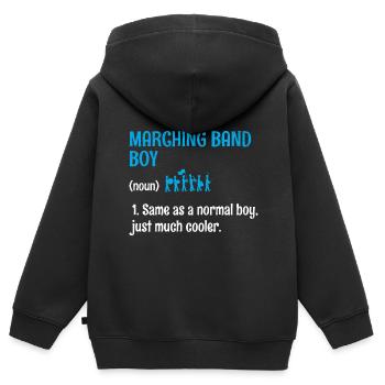 Blaskapelle Junge Sprüche Lustige Marsch Instrumen - Kinder Premium Organic Zip Hoodie - Schwarz - Hinten - AI Model Kid Male (0cm)