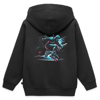Rollerblade Ninja 12 - Sweat Premium à capuche zippé enfant bio - noir - Dos - AI Model Kid Male (0cm)