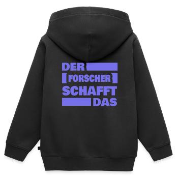 Forscher als Arbeit - Kinder Premium Organic Zip Hoodie - Schwarz - Hinten - AI Model Kid Male (0cm)
