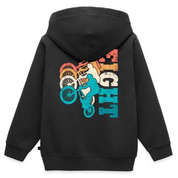 8. Geburtstag Bmx Fahrrad 8 Jahre Geschenk - Kinder Premium Organic Zip Hoodie - Schwarz - Hinten - AI Model Kid Male (0cm)