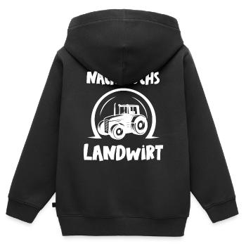 Nachwuchs Landwirt Baby Nachwuchs Landwirtschaft - Kinder Premium Organic Zip Hoodie - Schwarz - Hinten - AI Model Kid Male (0cm)
