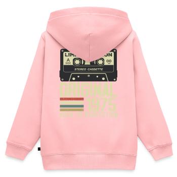 49th Retro Style Anniversary Gift 1975 - Kids Premium Organic Zip-up Hoodie - rose - Back - AI Model Kid Female (0cm)
