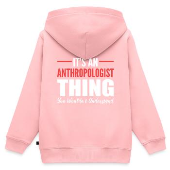 Anthropologe Sache Professor Geschenk - Kinder Premium Organic Zip Hoodie - Rosa - Hinten - AI Model Kid Female (0cm)
