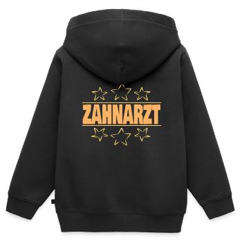 Zahnarzt - Kinder Premium Organic Zip Hoodie - Schwarz - Hinten - AI Model Kid Male (0cm)