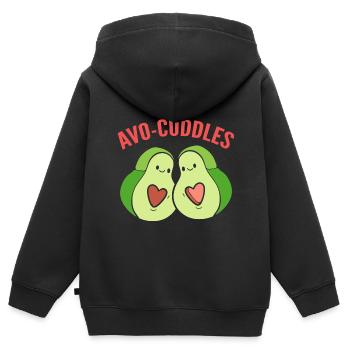 Avo-Cuddles Smoothie Mixer - Kinder Premium Organic Zip Hoodie - Schwarz - Hinten - AI Model Kid Male (0cm)