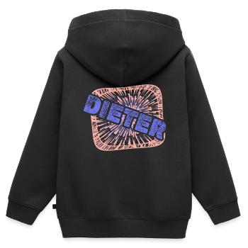 Kollege Dieter - Kinder Premium Organic Zip Hoodie - Schwarz - Hinten - AI Model Kid Male (0cm)