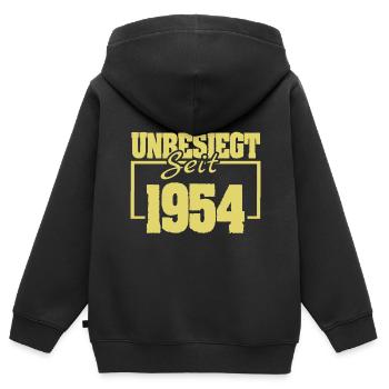 depuis 1954 - Sweat Premium à capuche zippé enfant bio - noir - Dos - AI Model Kid Male (0cm)