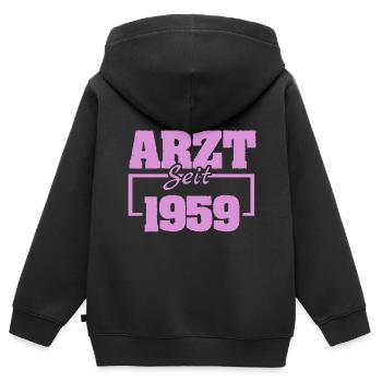 Ärztin 1959 - Kinder Premium Organic Zip Hoodie - Schwarz - Hinten - AI Model Kid Male (0cm)