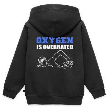 Drôle de sauveteur nageur - Sweat Premium à capuche zippé enfant bio - noir - Dos - AI Model Kid Male (0cm)