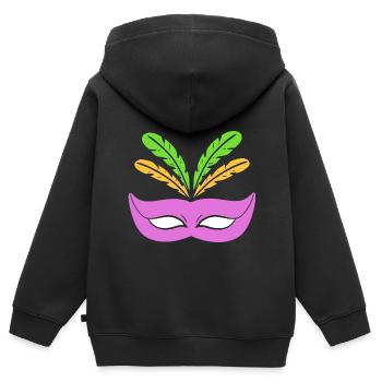 Mardi Gras Mask Mardi Gras Performer - Kinder Premium Organic Zip Hoodie - Schwarz - Hinten - AI Model Kid Male (0cm)