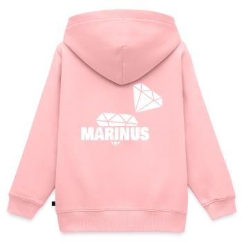 Kostbar Marinus - Kinder Premium Organic Zip Hoodie - Rosa - Hinten - AI Model Kid Female (0cm)