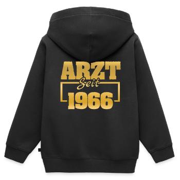 1966 - Kinder Premium Organic Zip Hoodie - Schwarz - Hinten - AI Model Kid Male (0cm)