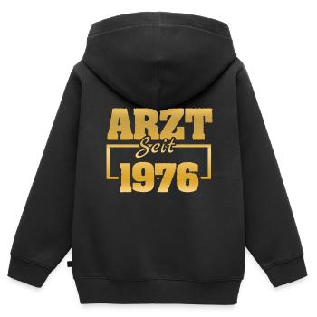 Ärztin 1976 - Kinder Premium Organic Zip Hoodie - Schwarz - Hinten - AI Model Kid Male (0cm)