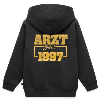 Occupation 1997 - Sweat Premium à capuche zippé enfant bio - noir - Dos - AI Model Kid Male (0cm)