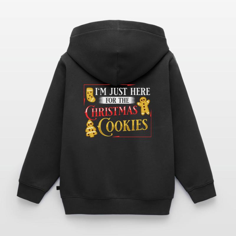 Biscuits de Noël Biscuits Cuisson Biscuits de Noël Sweat Premium à capuche zippé enfant bio