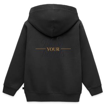 Waschen Sie Ihre Hände - Kinder Premium Organic Zip Hoodie - Schwarz - Hinten - AI Model Kid Male (0cm)