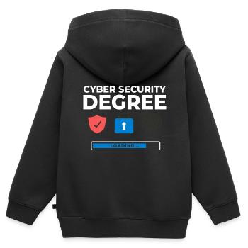Cyber Security Information Computer Sicherheit - Kinder Premium Organic Zip Hoodie - Schwarz - Hinten - AI Model Kid Male (0cm)